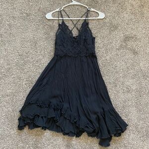 Free people black lace dress